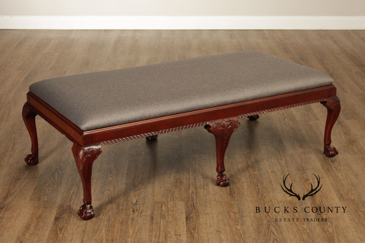 Baker Statley Homes Georgian Style Mahogany Bench