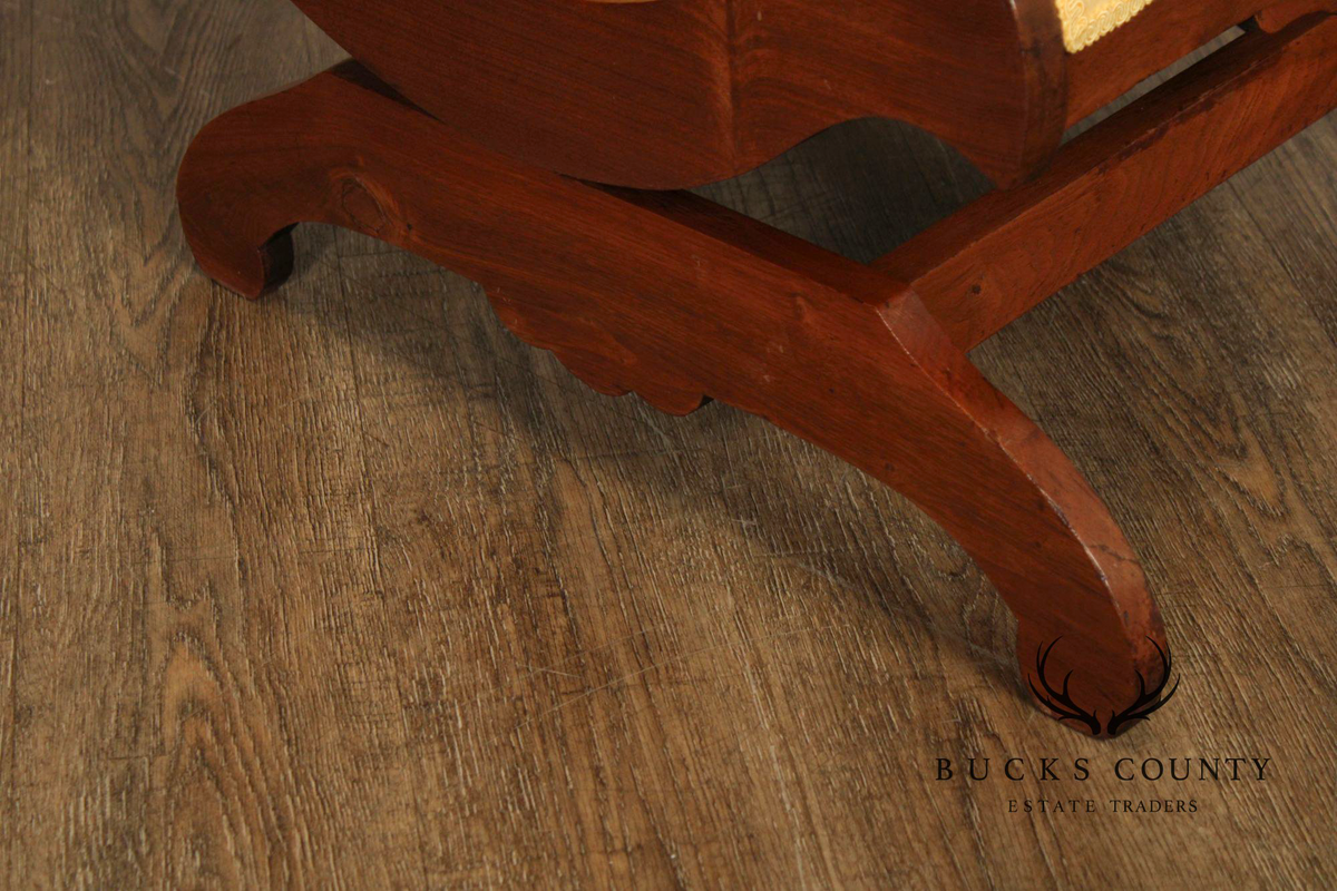 Antique Victorian Walnut Platform Rocker