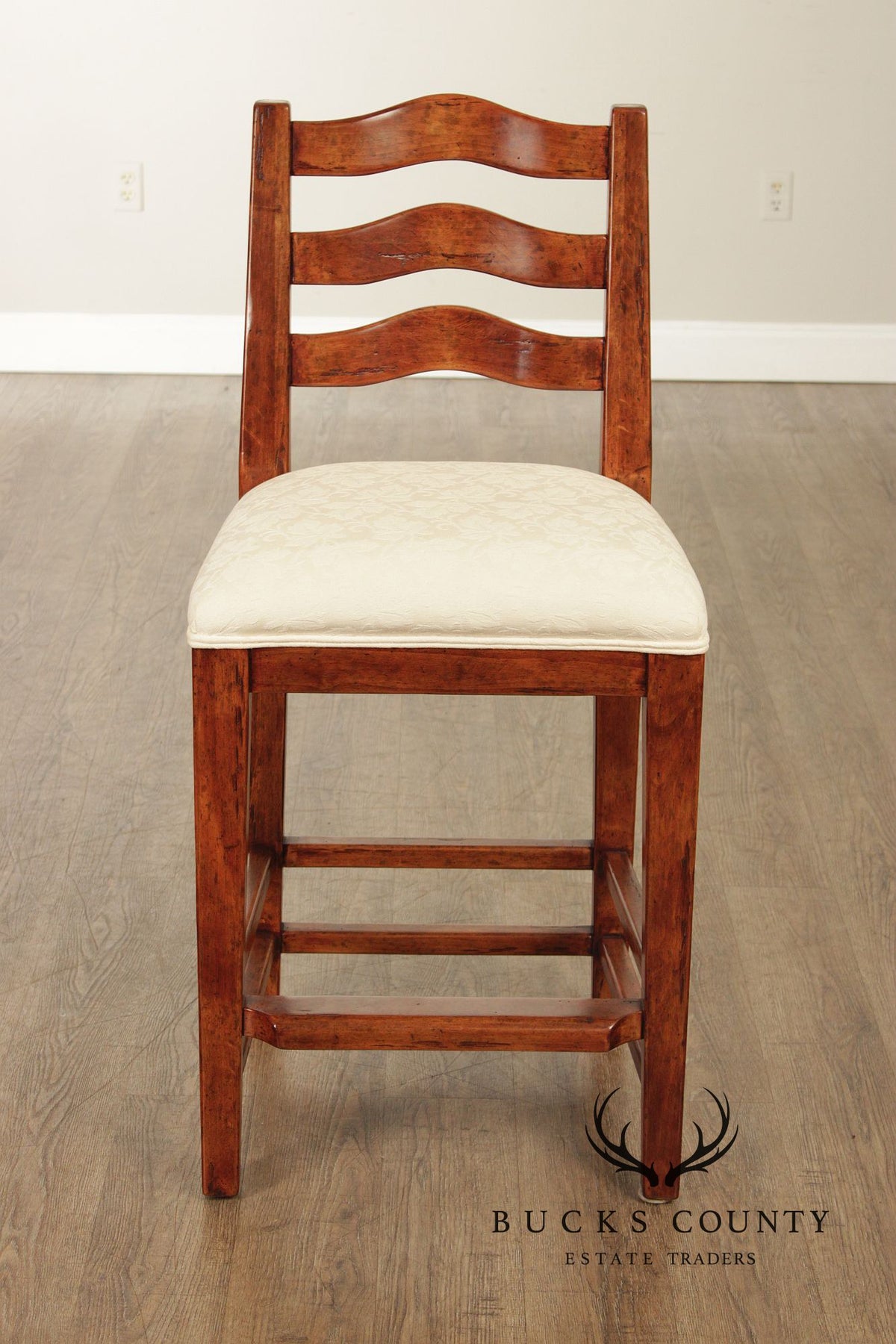 Bausman French Country Style Set of Four Bar Stools