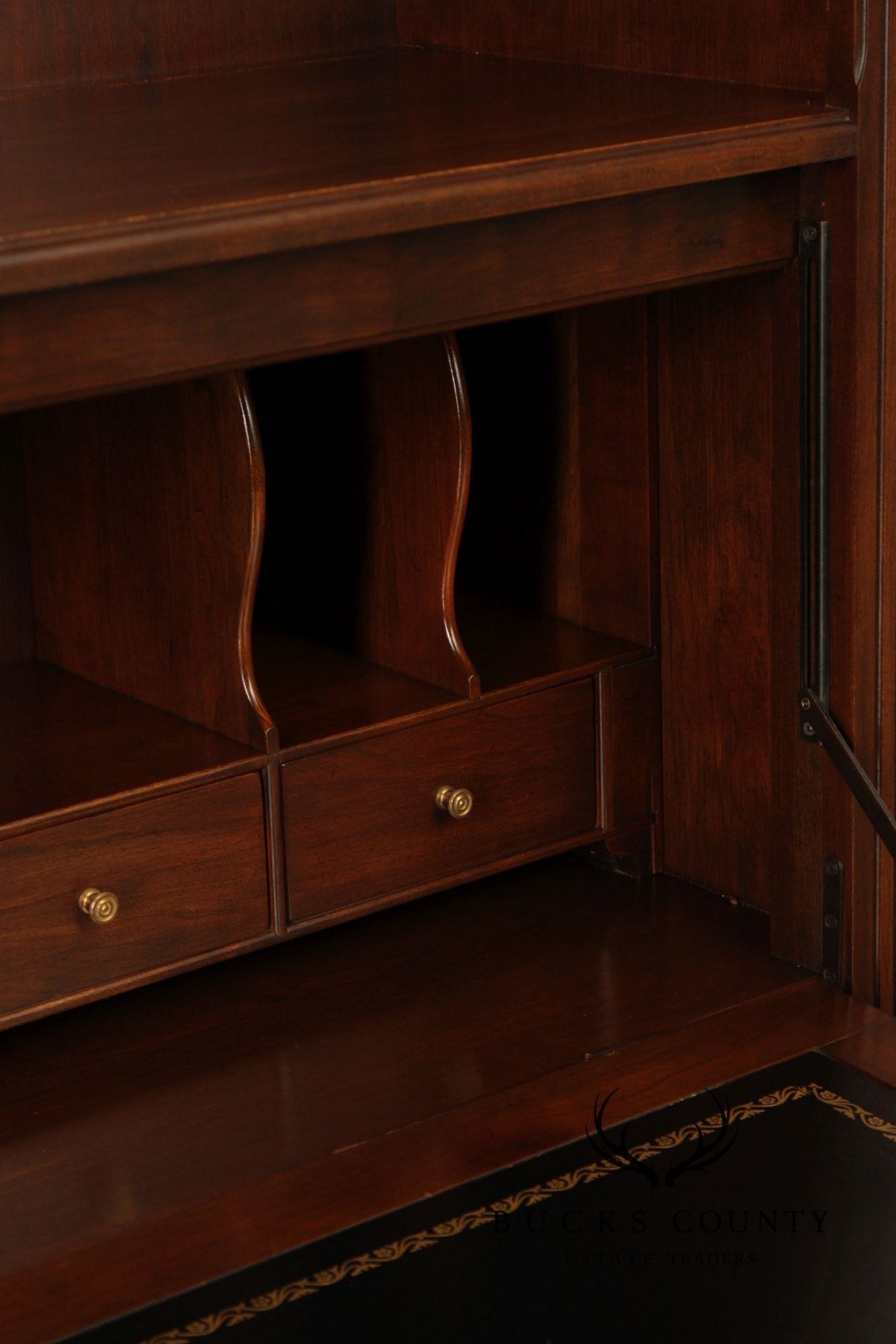 Ethan Allen 'Georgian Court' Cherry Secretary Desk Bookcase Unit