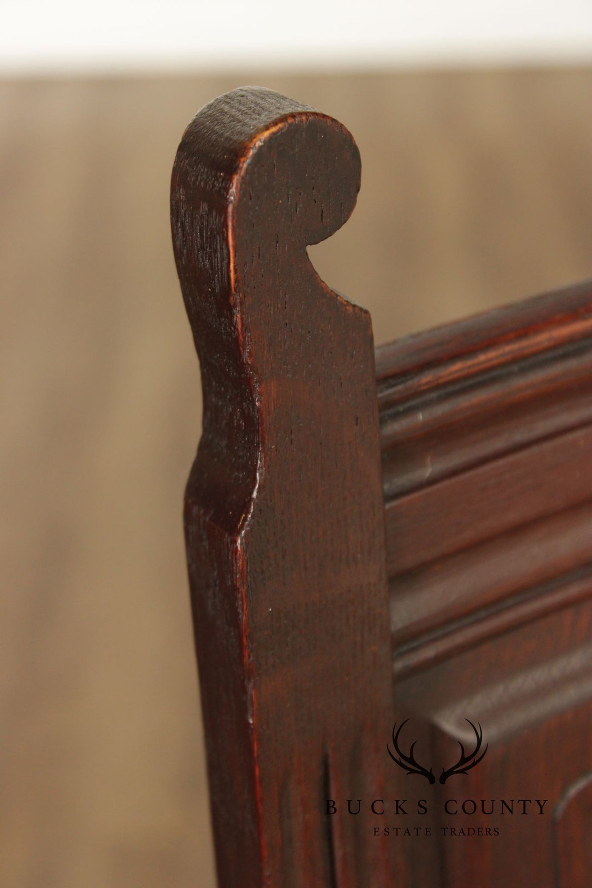 English Traditional Carved Oak Throne Chair