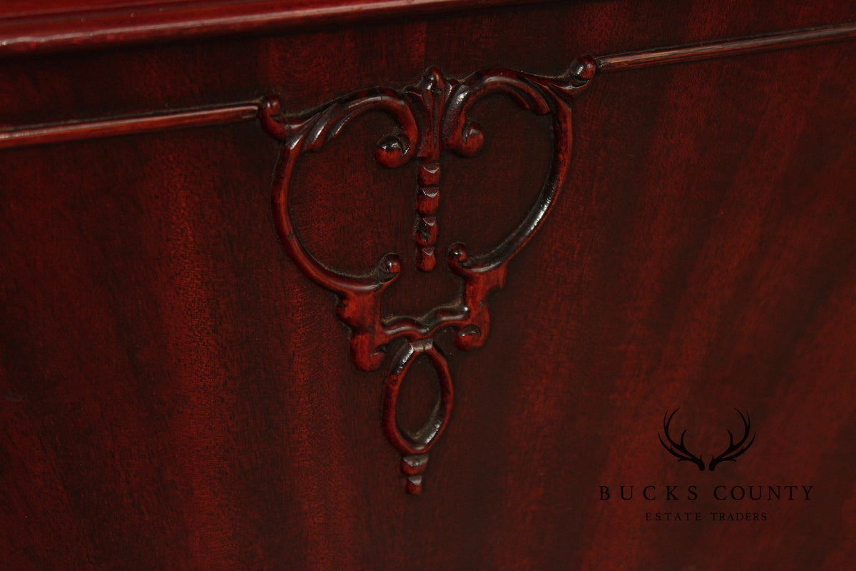 1940's French Louis XV Style Flame Mahogany Full Size Bed