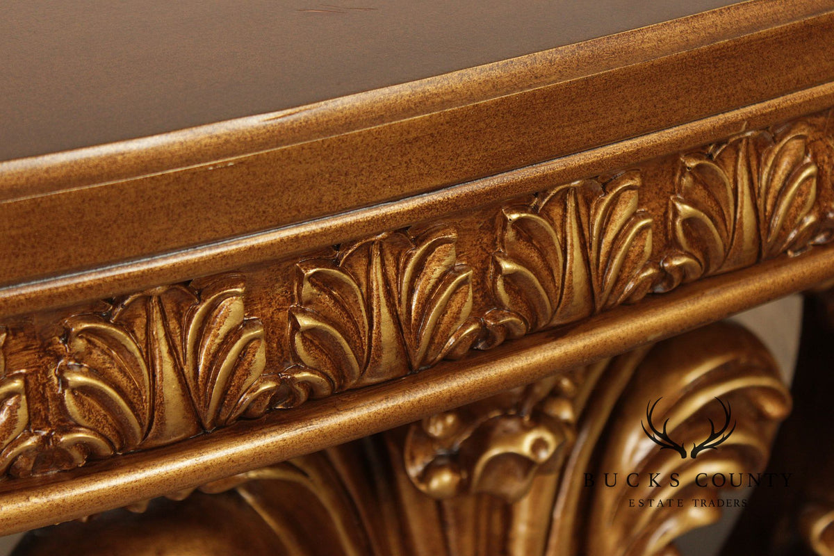 Rococo Revival Carved And Gilt Console Table