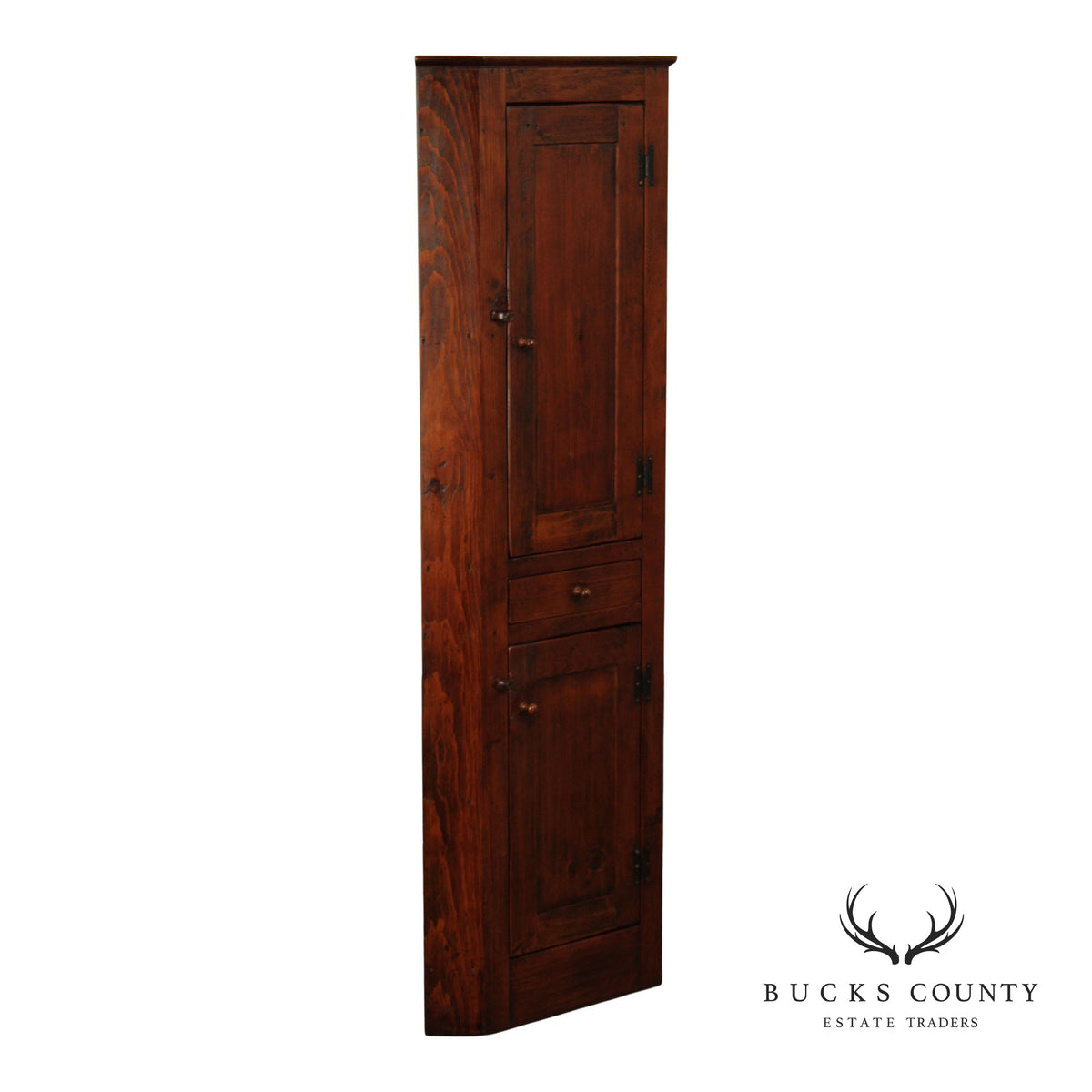 Custom Quality Narrow Pine Corner Cabinet