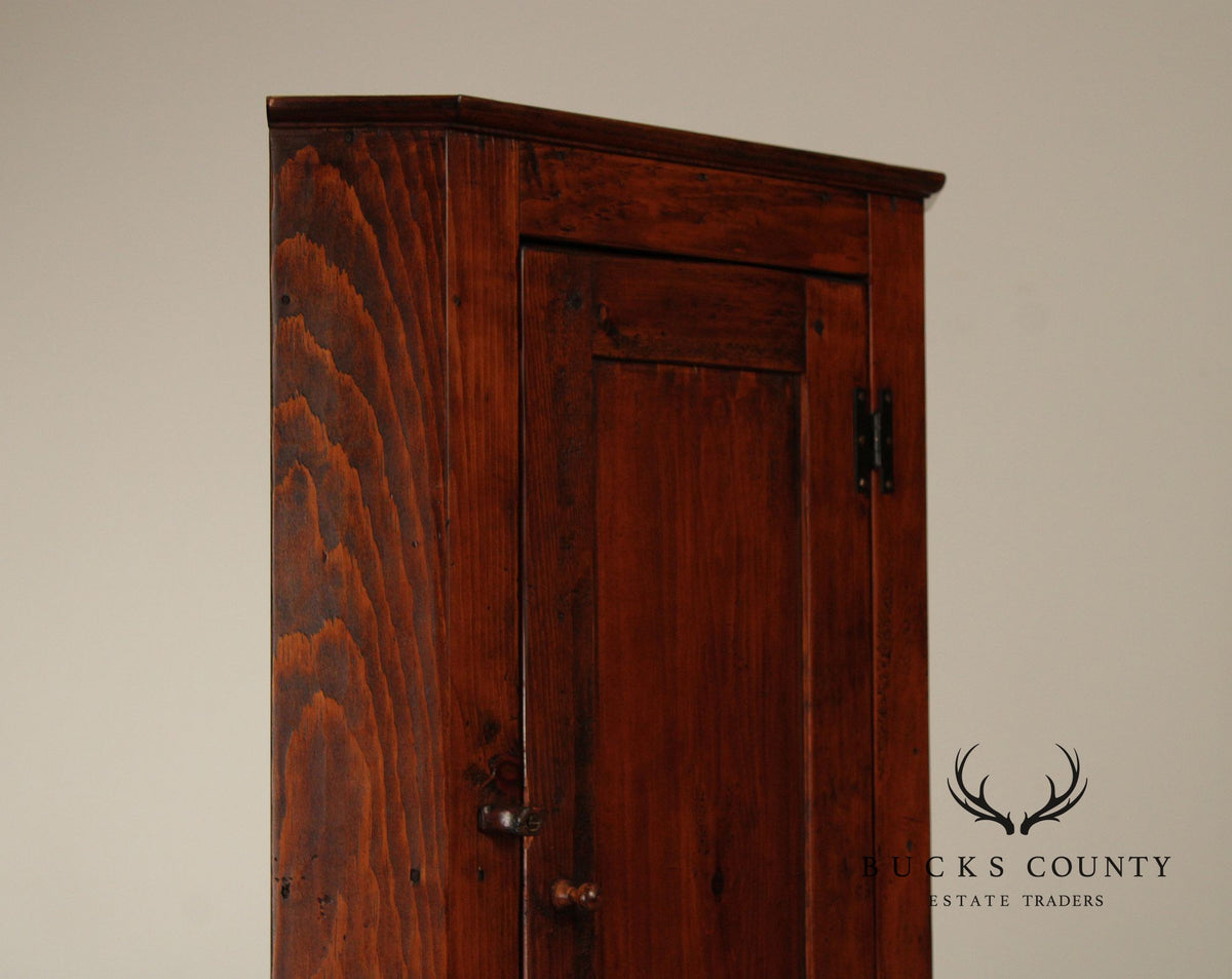 Custom Quality Narrow Pine Corner Cabinet