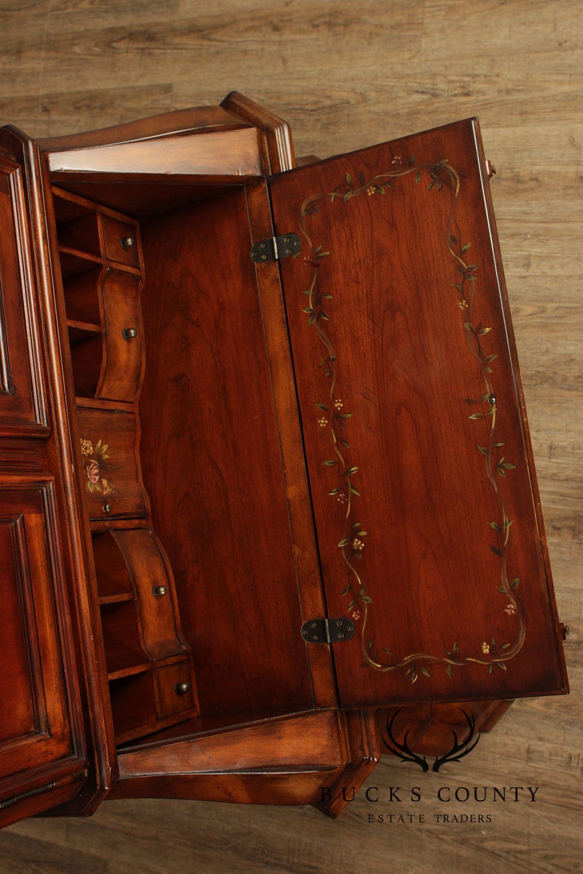Ethan Allen Tuscany Collection Paint Decorated Secretary Desk
