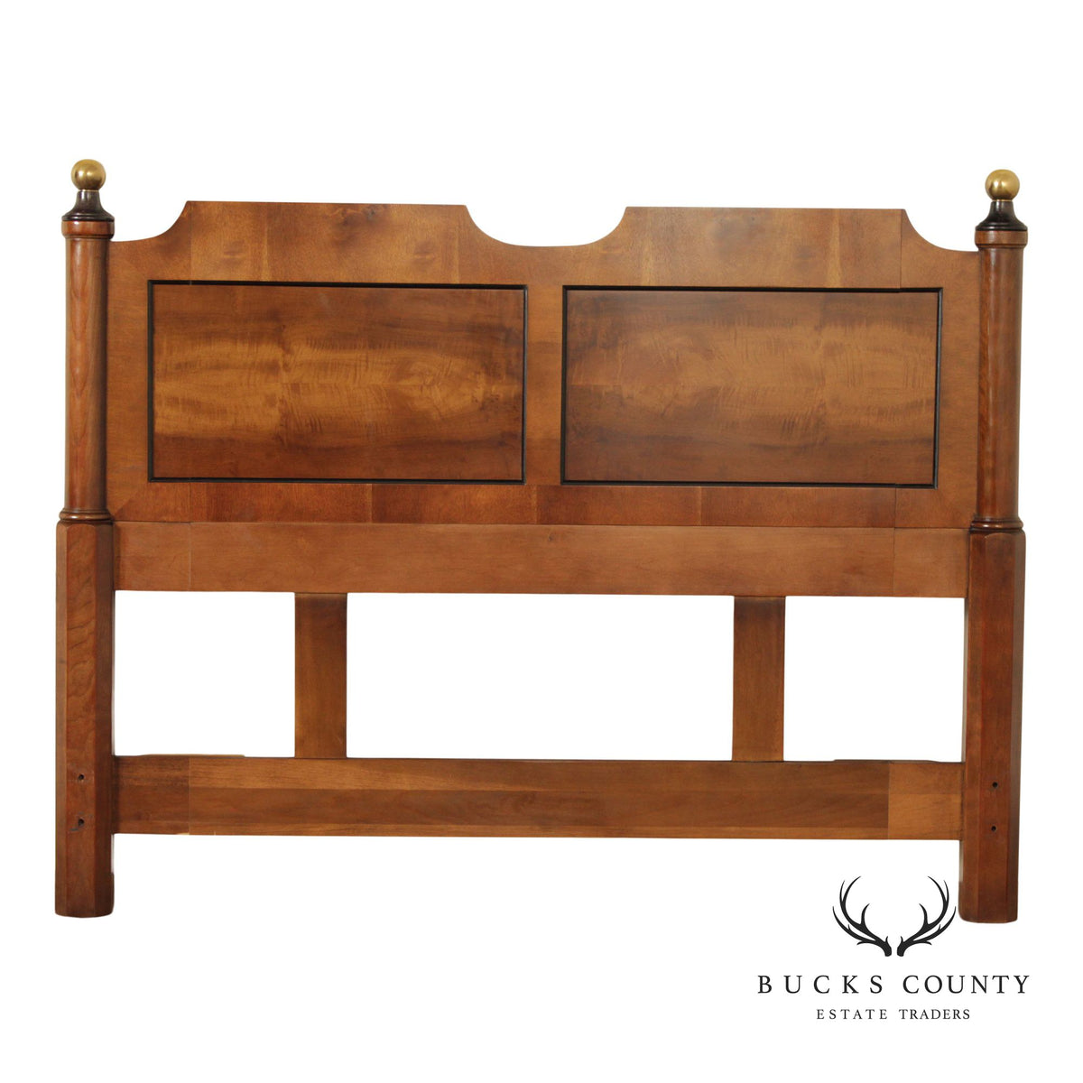 Century Furniture Traditional Yew Wood Full Headboard