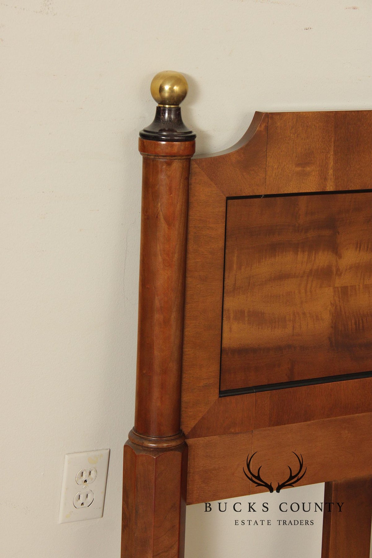 Century Furniture Traditional Yew Wood Full Headboard