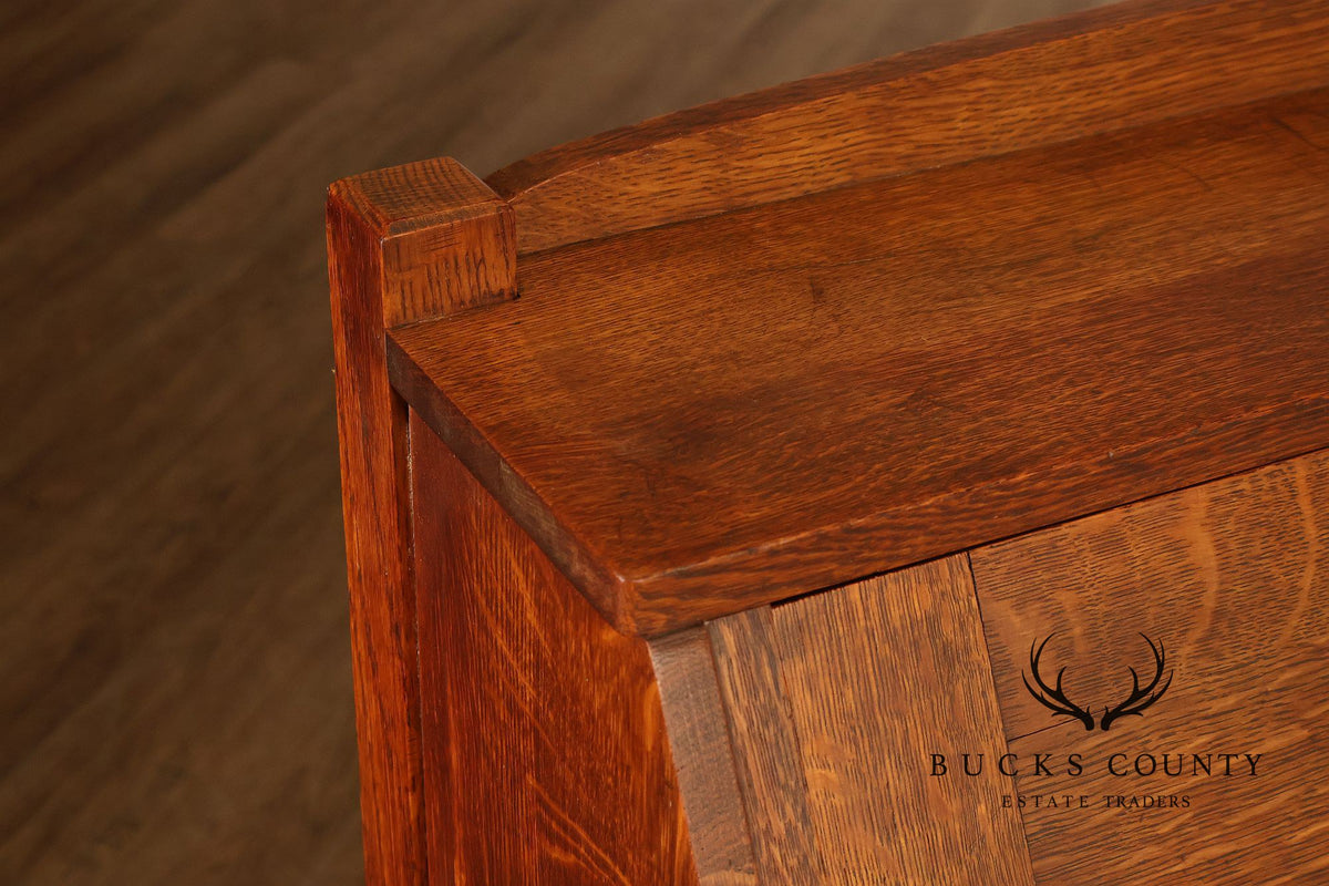 Limbert Arts And Crafts Antique Oak Slant Drop Front Writing Desk