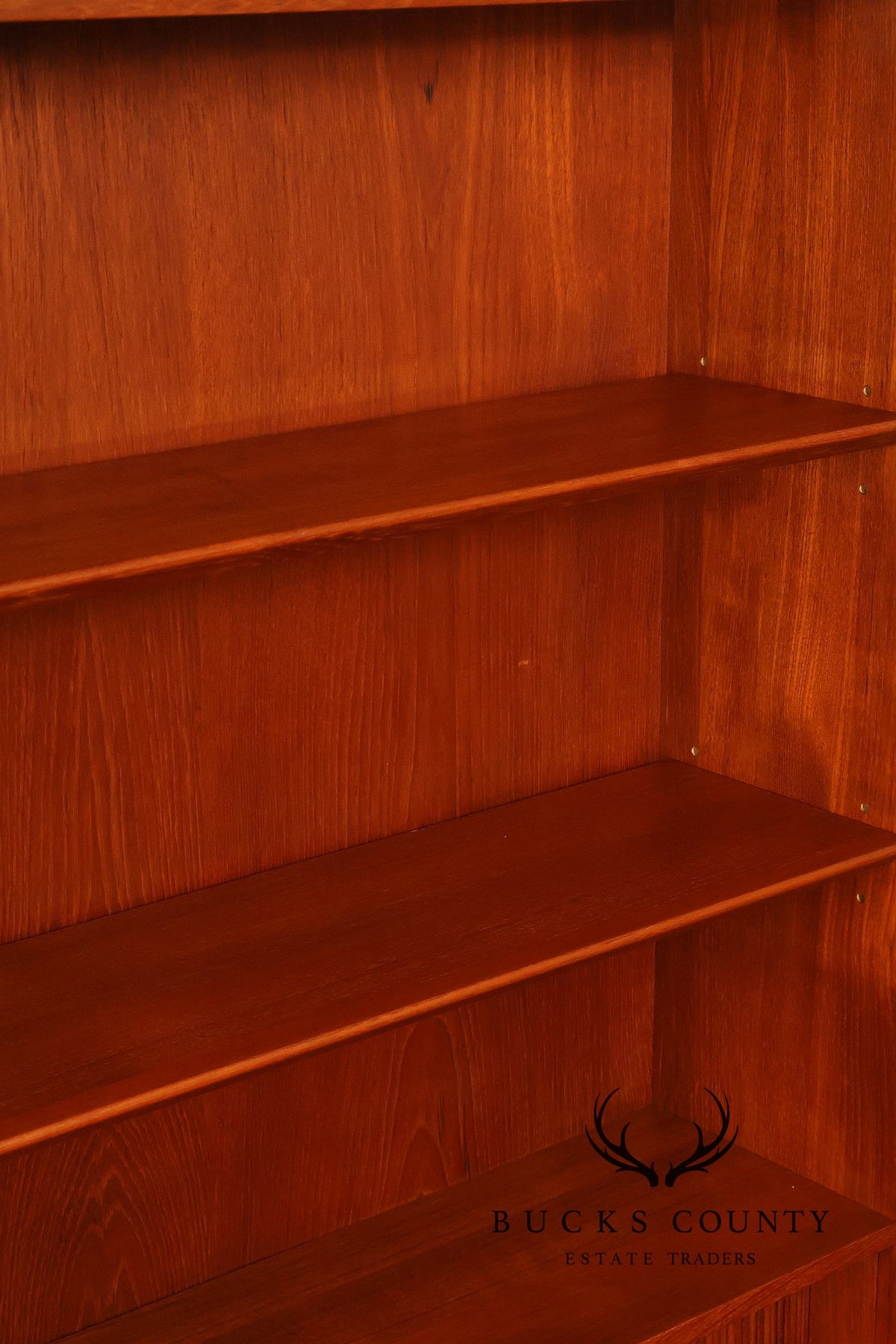 Johannes Sorth for Bornholm Mobelfabrik Danish Teak Tambour Door Secretary Desk Bookcase