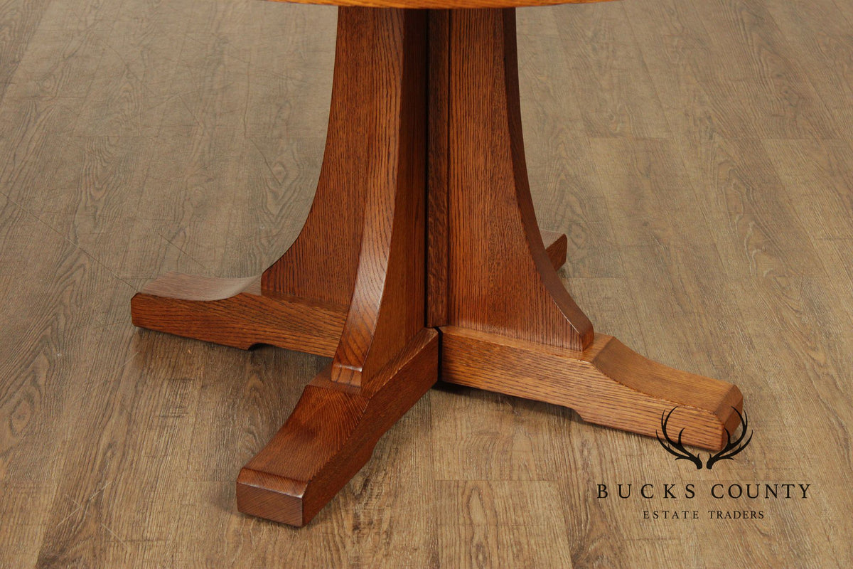 Stickley Mission Collection Round Oak Dining Table