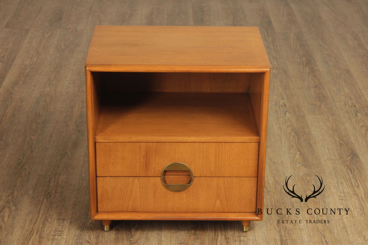 Johnson Furniture Co. Mid Century Modern Pair of Nightstands