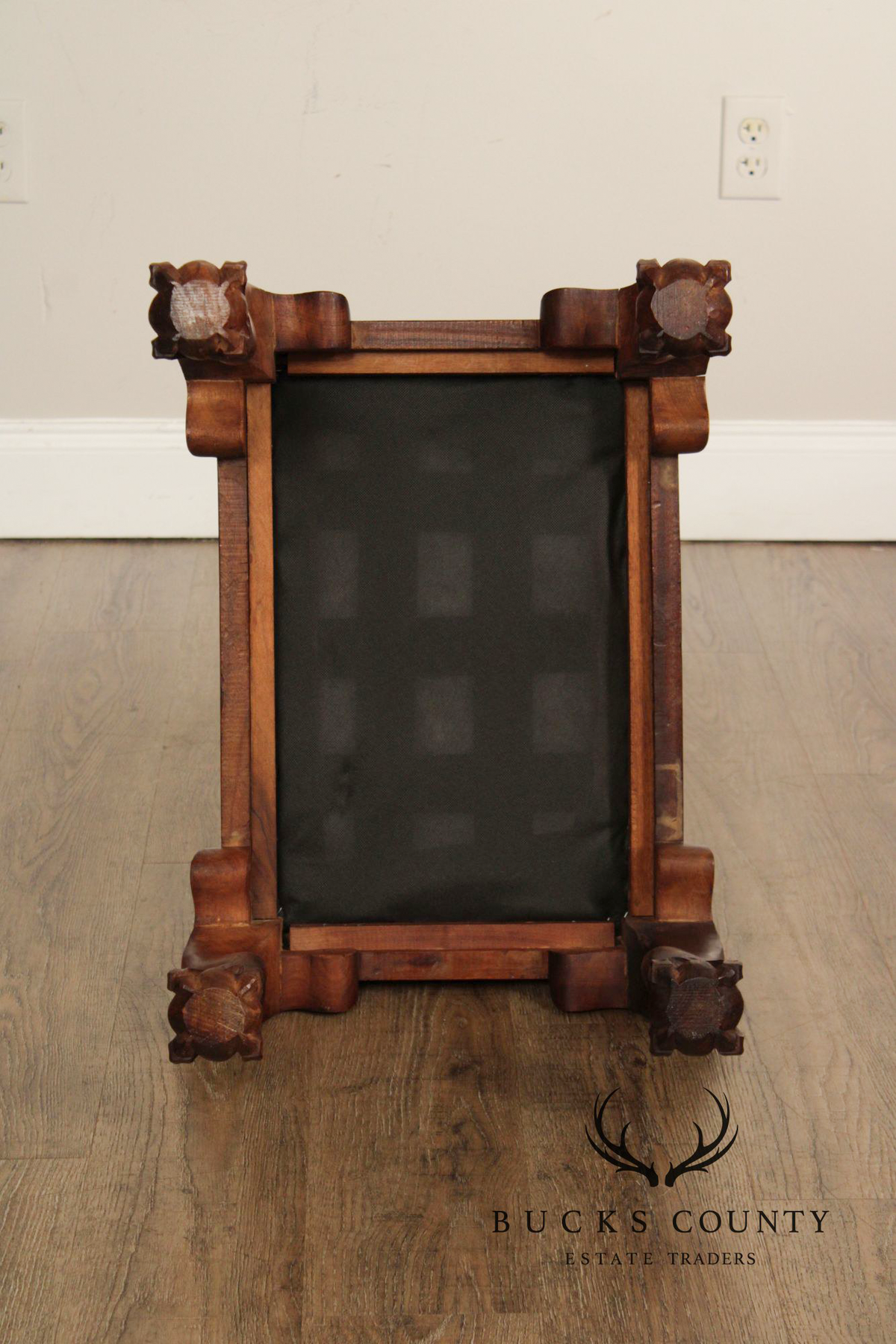 Chippendale Style Carved Mahogany Needlepoint Footstool