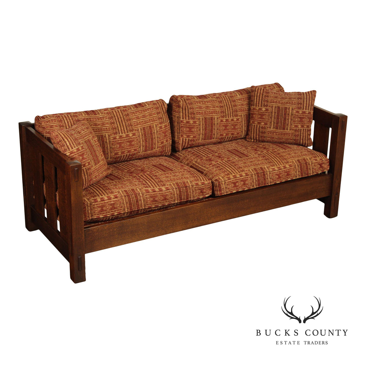 Stickley Mission Collection Oak Settle Sofa
