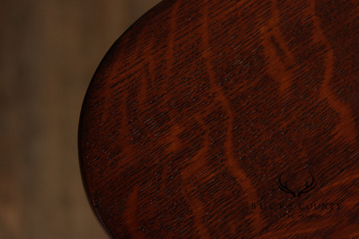 Imperial Grand Rapids Antique Mission Style Oak Library Table Desk