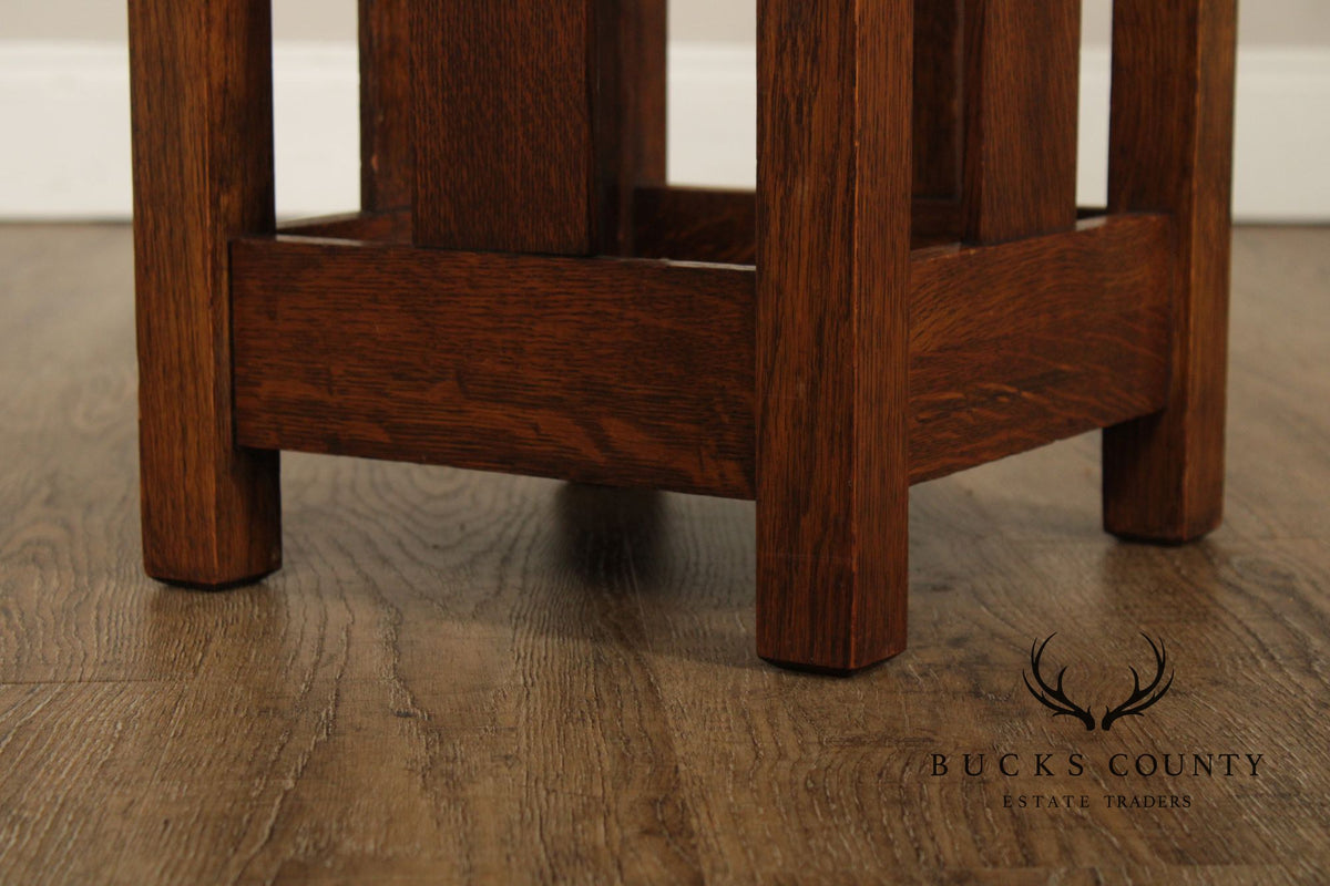 Antique Mission Oak Arts & Crafts Umbrella Stand