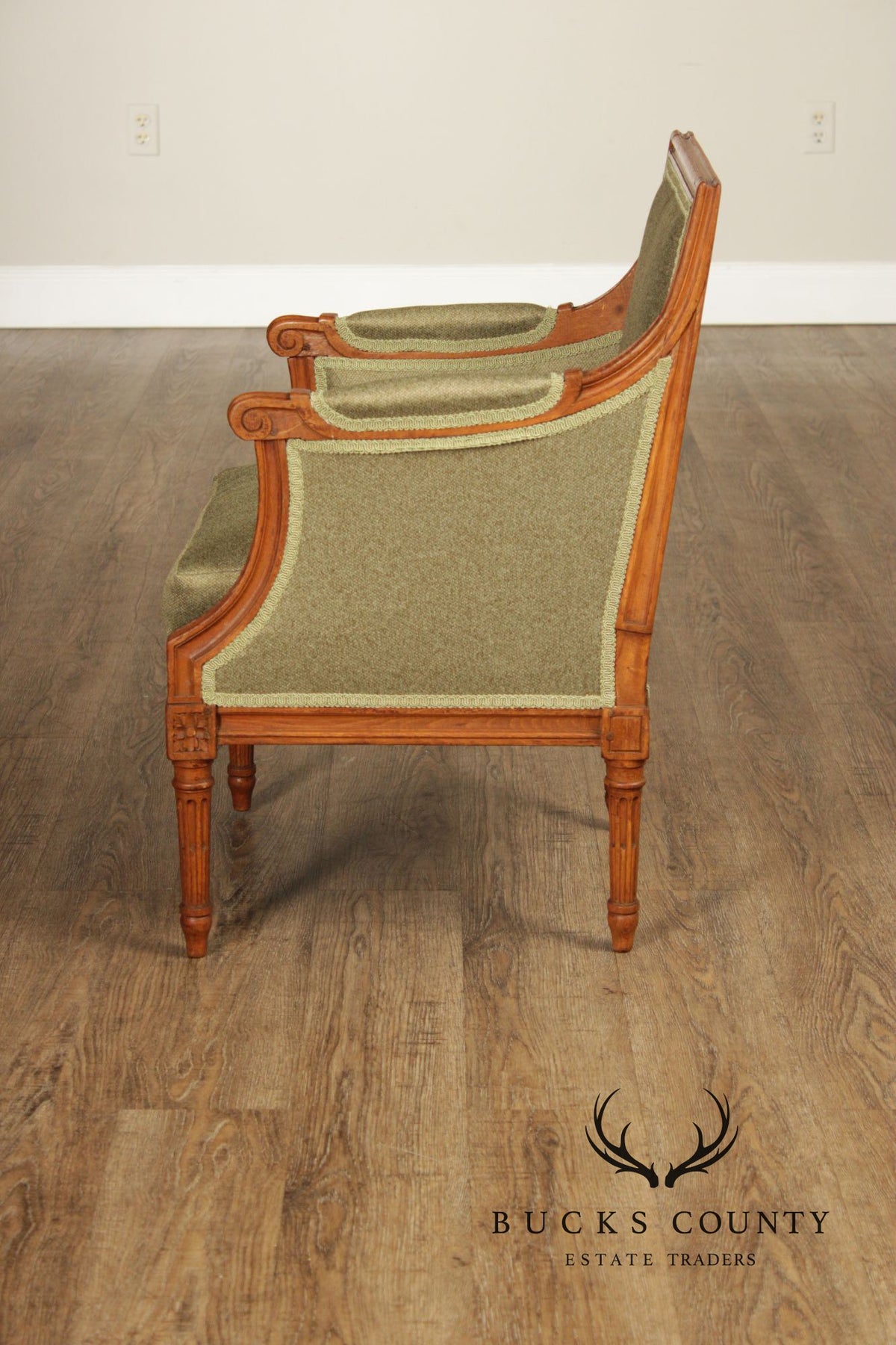 Antique French Louis XVI Style Pair of Child's Bergere Armchairs