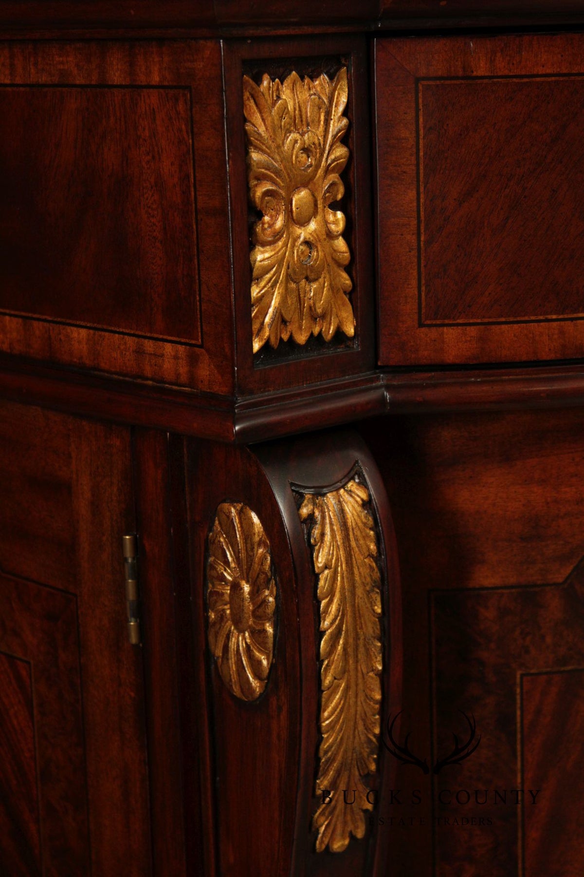 Maitland Smith Mahogany & Partial Gilt Regency Style Sideboard