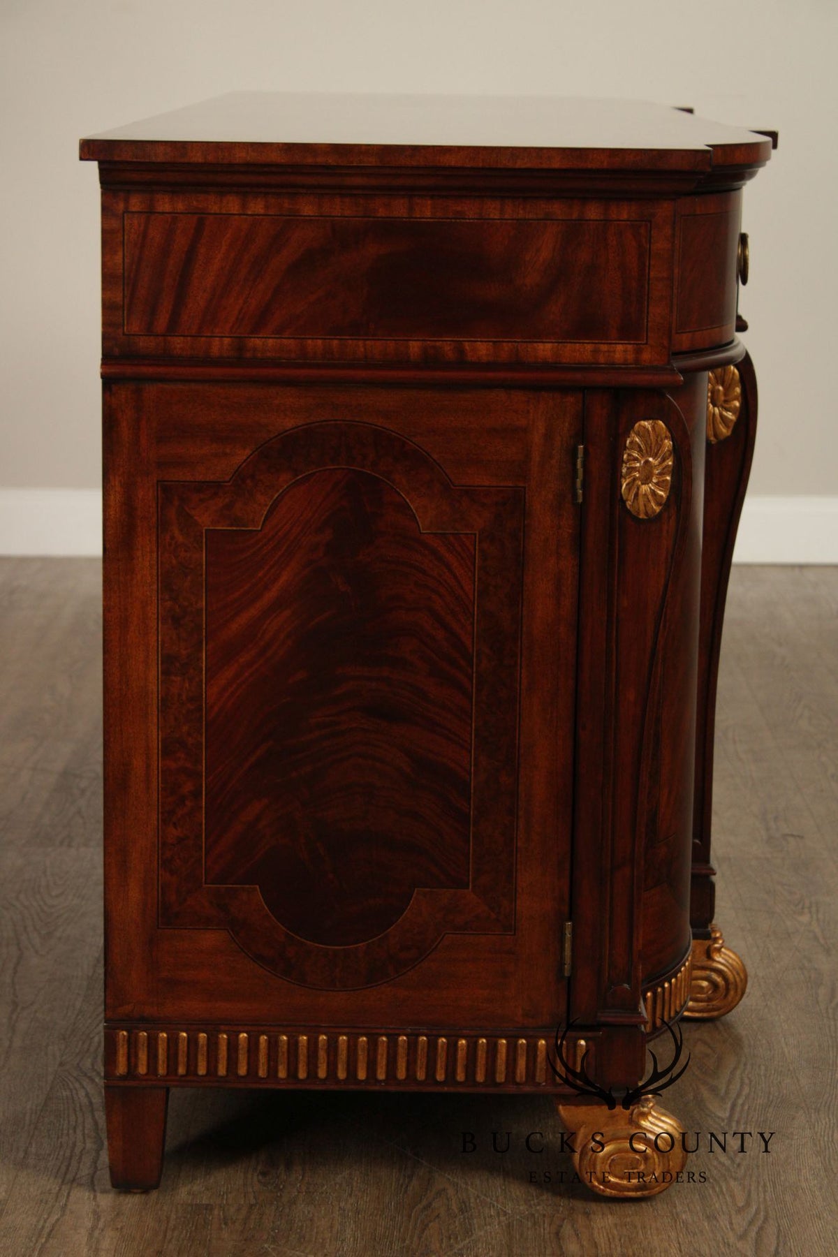 Maitland Smith Mahogany & Partial Gilt Regency Style Sideboard