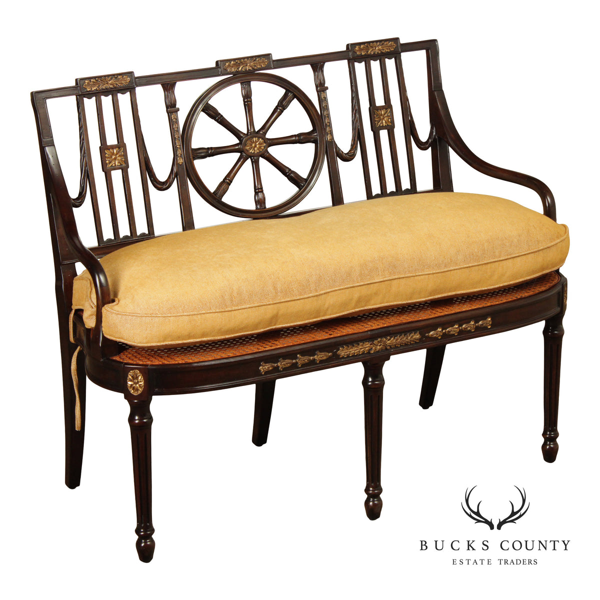 Theodore Alexander Neoclassical Style Settee