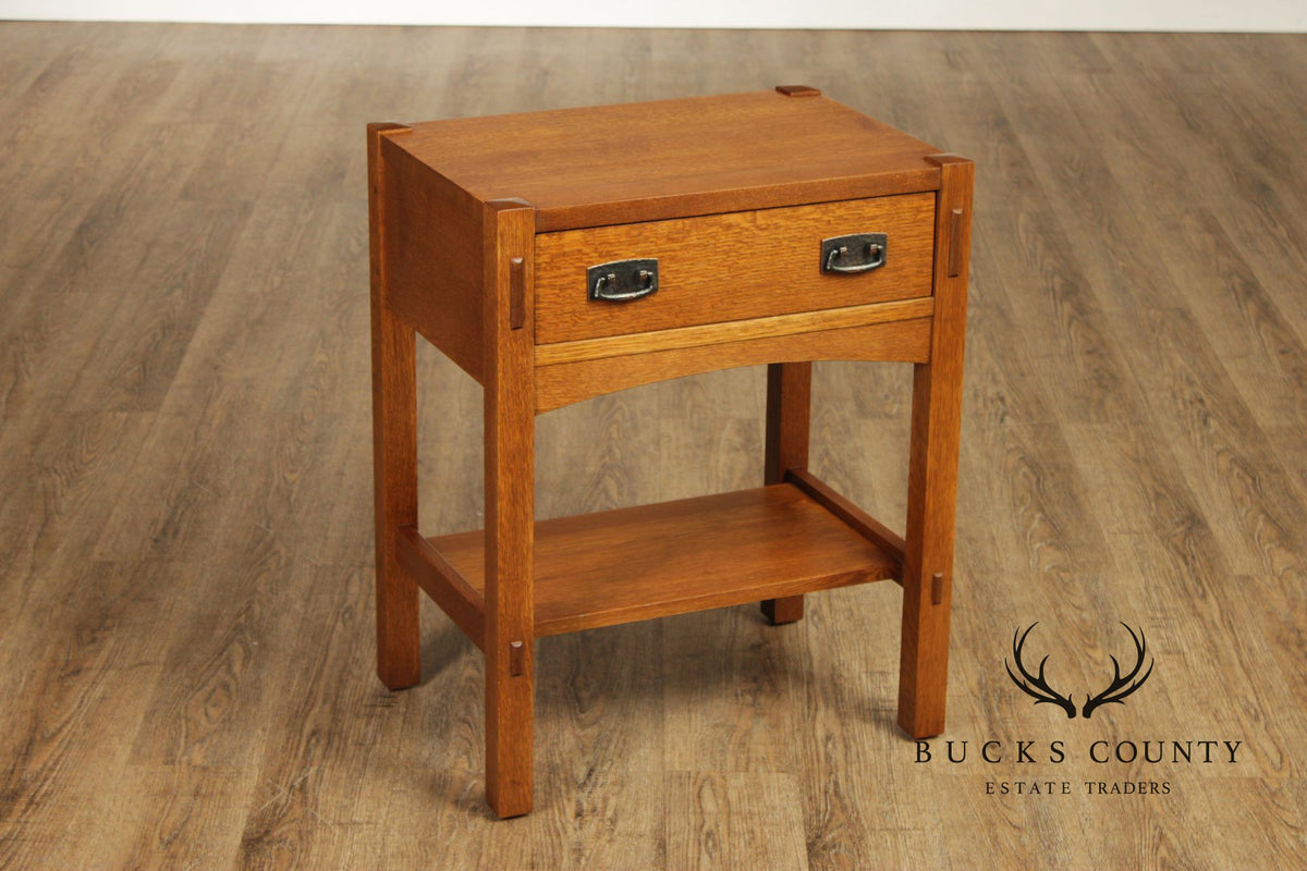 Stickley Mission Collection Oak One-Drawer Nightstand