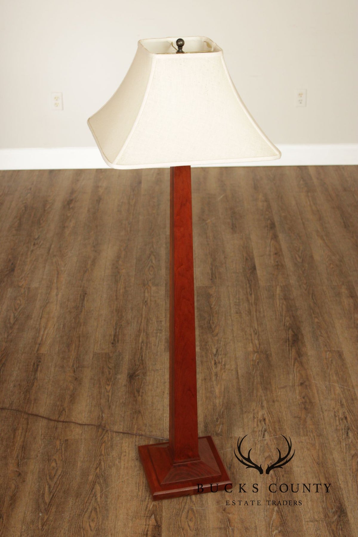 Stickley Mission Collection Cherry Square Base Floor Lamp
