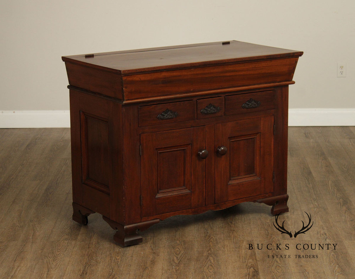 Antique American Country Poplar Dry Sink Cabinet