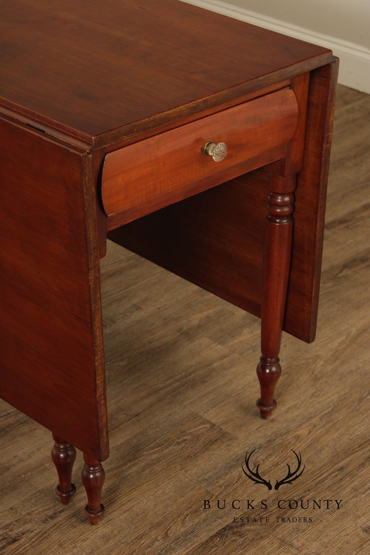 Antique American Cherry Drop-Leaf Dining Table