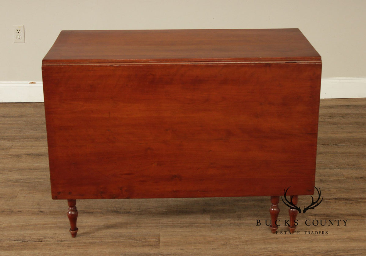 Antique American Cherry Drop-Leaf Dining Table