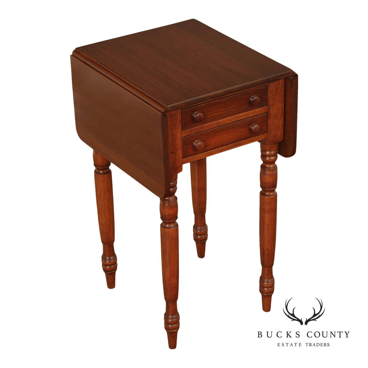Antique Sheraton Drop-Leaf Pembroke Side Table
