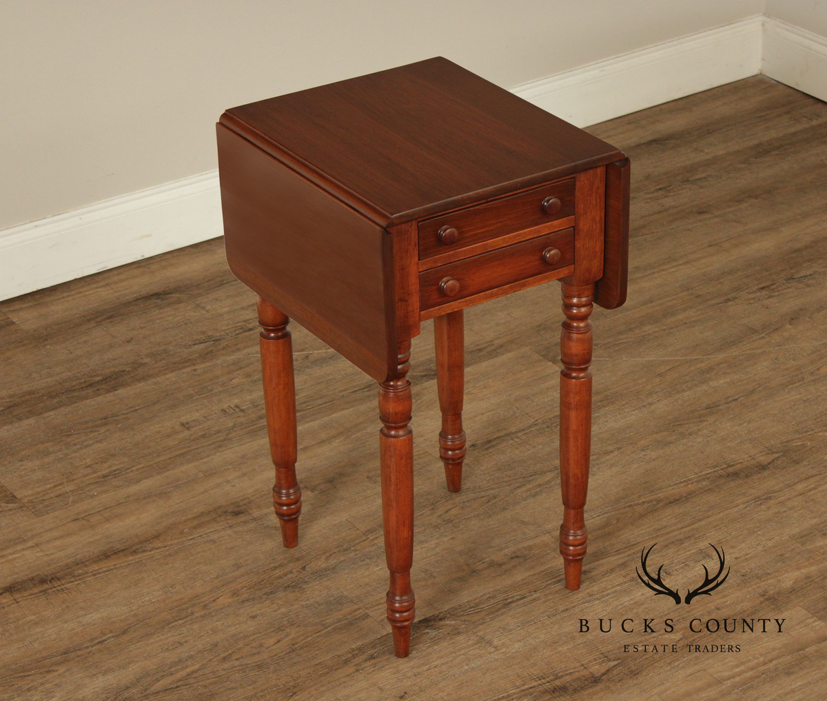 Antique Sheraton Drop-Leaf Pembroke Side Table