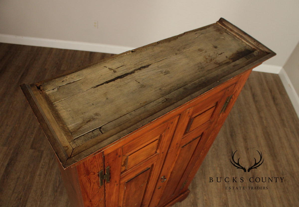 Antique American Pine Two-Door Cupboard