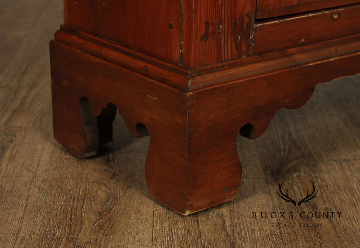 Antique American Pine Two-Door Cupboard
