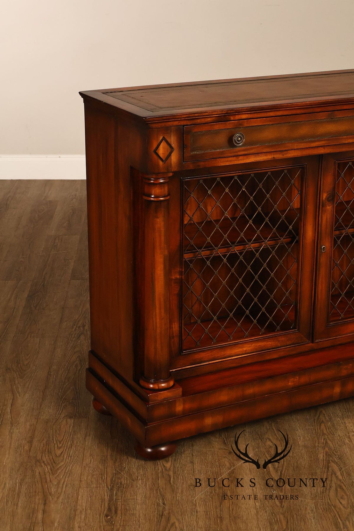 John-Richard Regency Style Leather Top Server Cabinet
