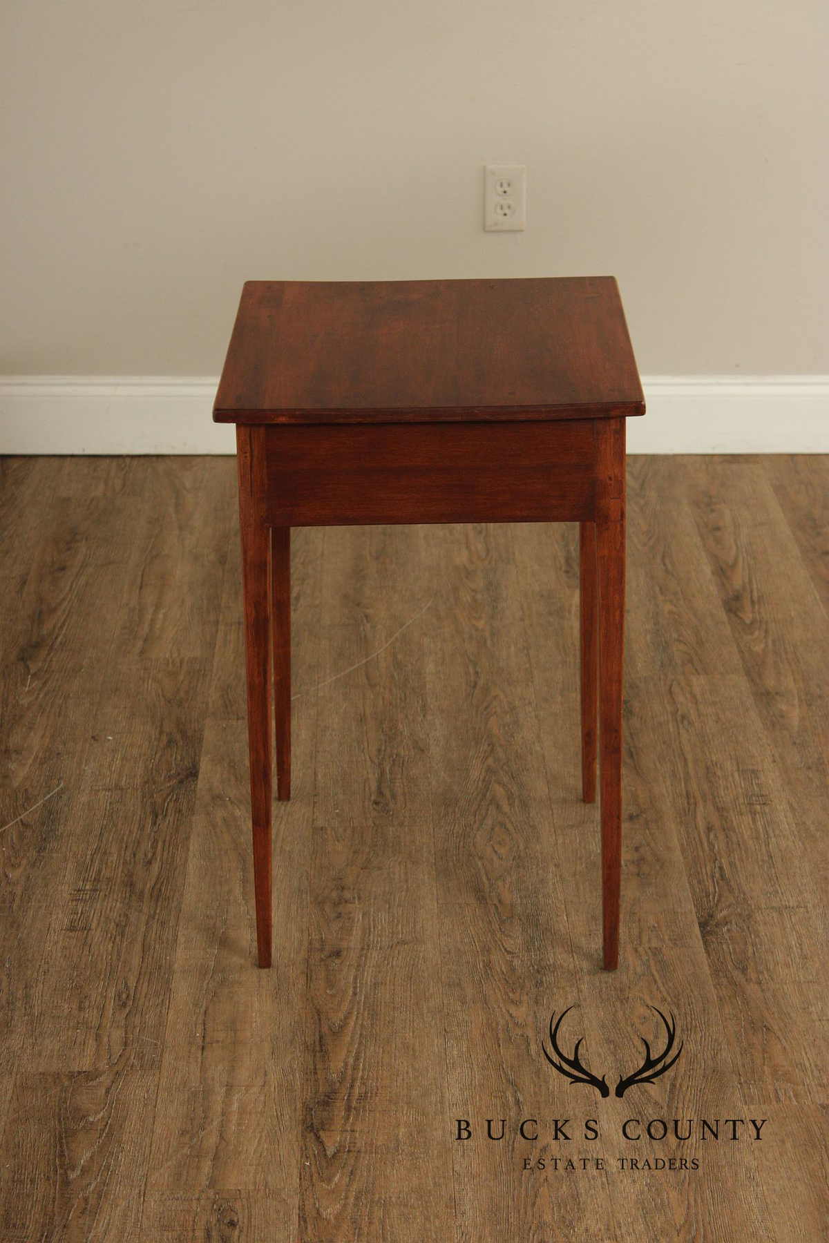 Antique Shaker Style One Drawer Side Table  Nightstand
