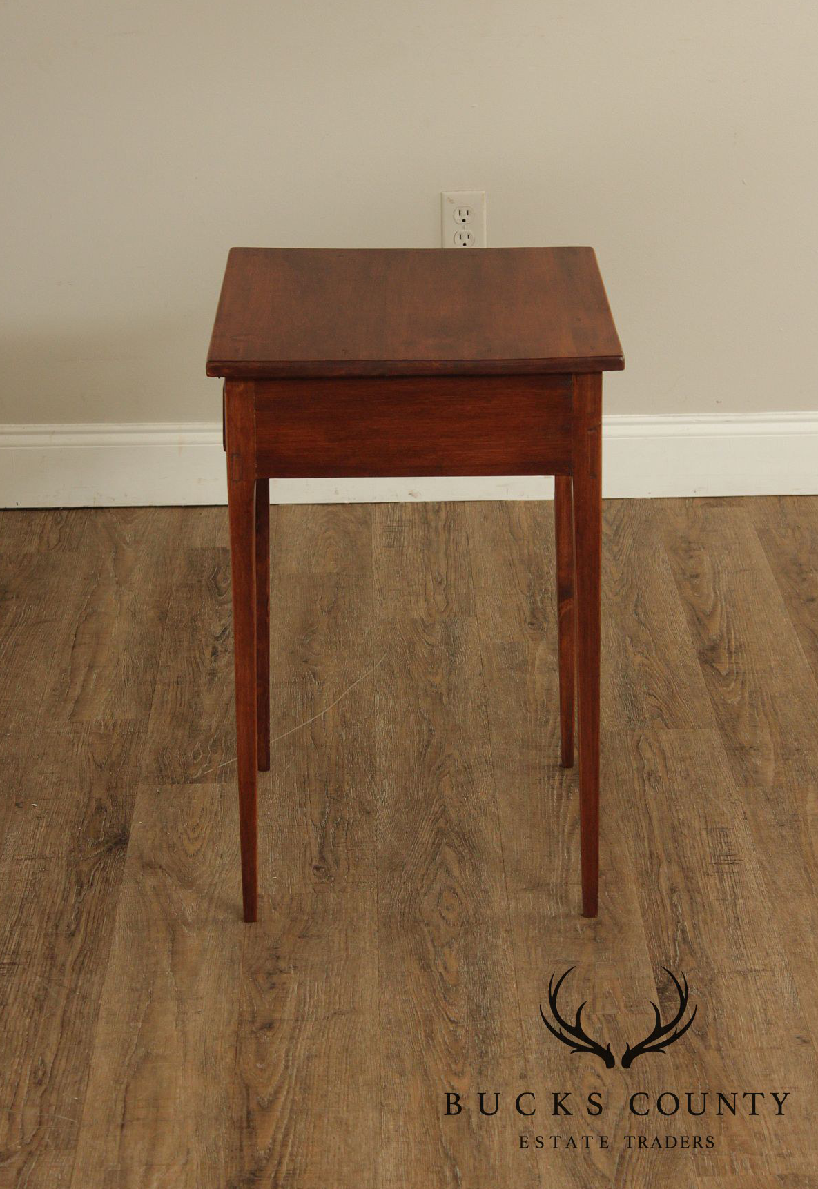 Antique Shaker Style One Drawer Side Table  Nightstand