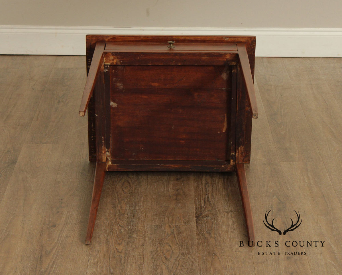 Antique Shaker Style One Drawer Side Table  Nightstand