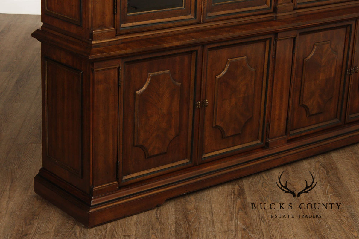 Drexel Heritage Furniture Sketchbook Collection Large Mahogany Breakfront China Cabinet