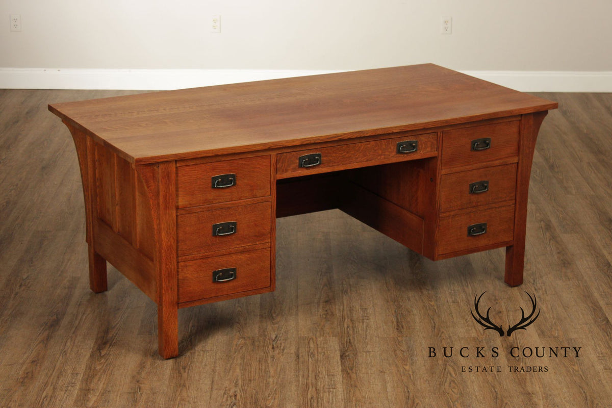 Stickley Mission Collection Oak Executive Desk