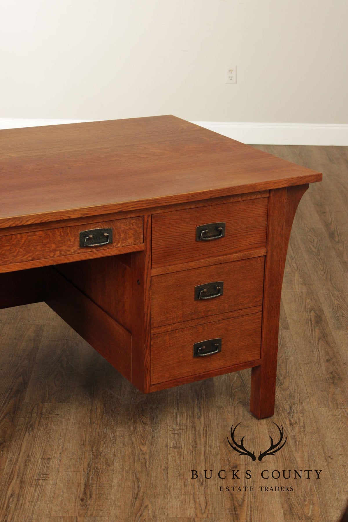 Stickley Mission Collection Oak Executive Desk