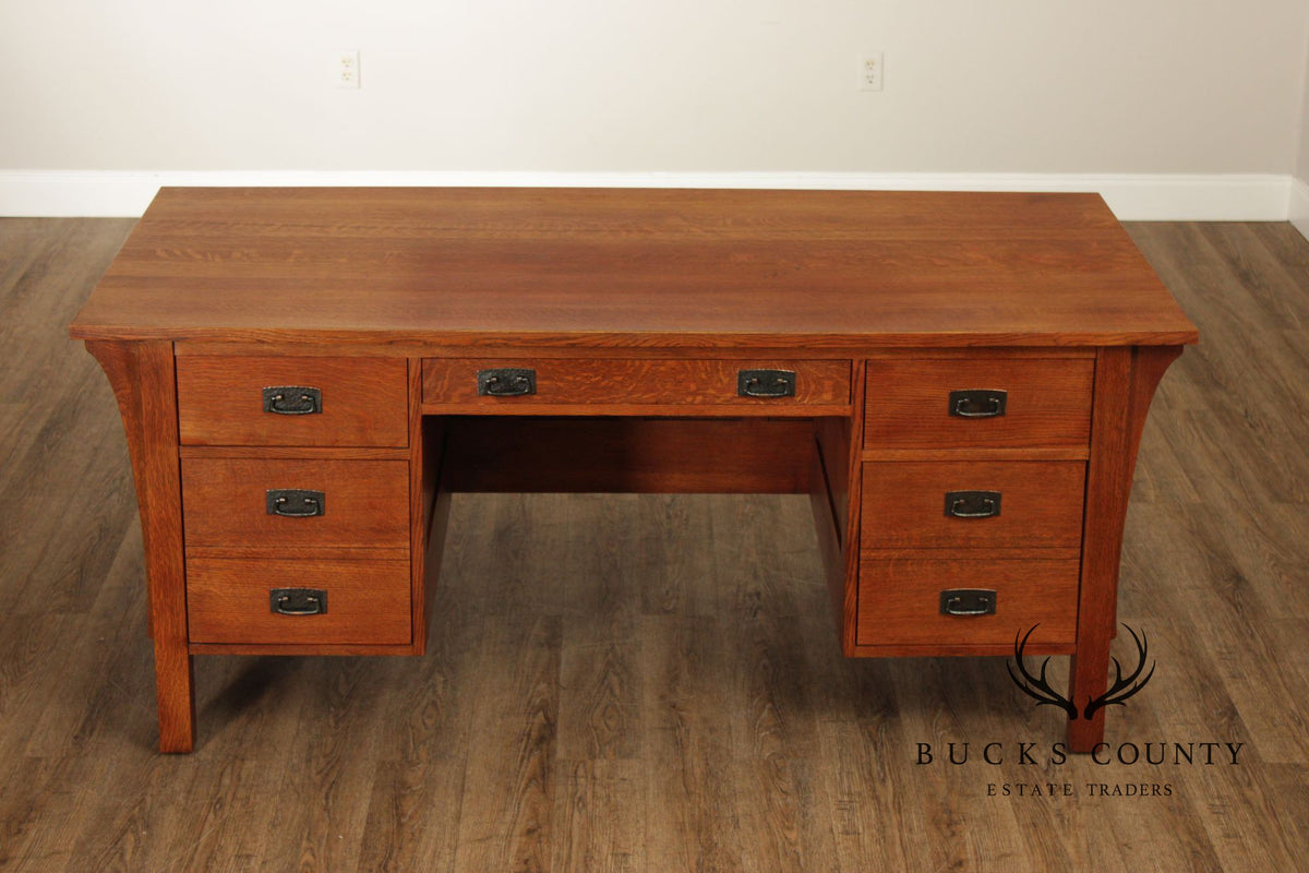 Stickley Mission Collection Oak Executive Desk