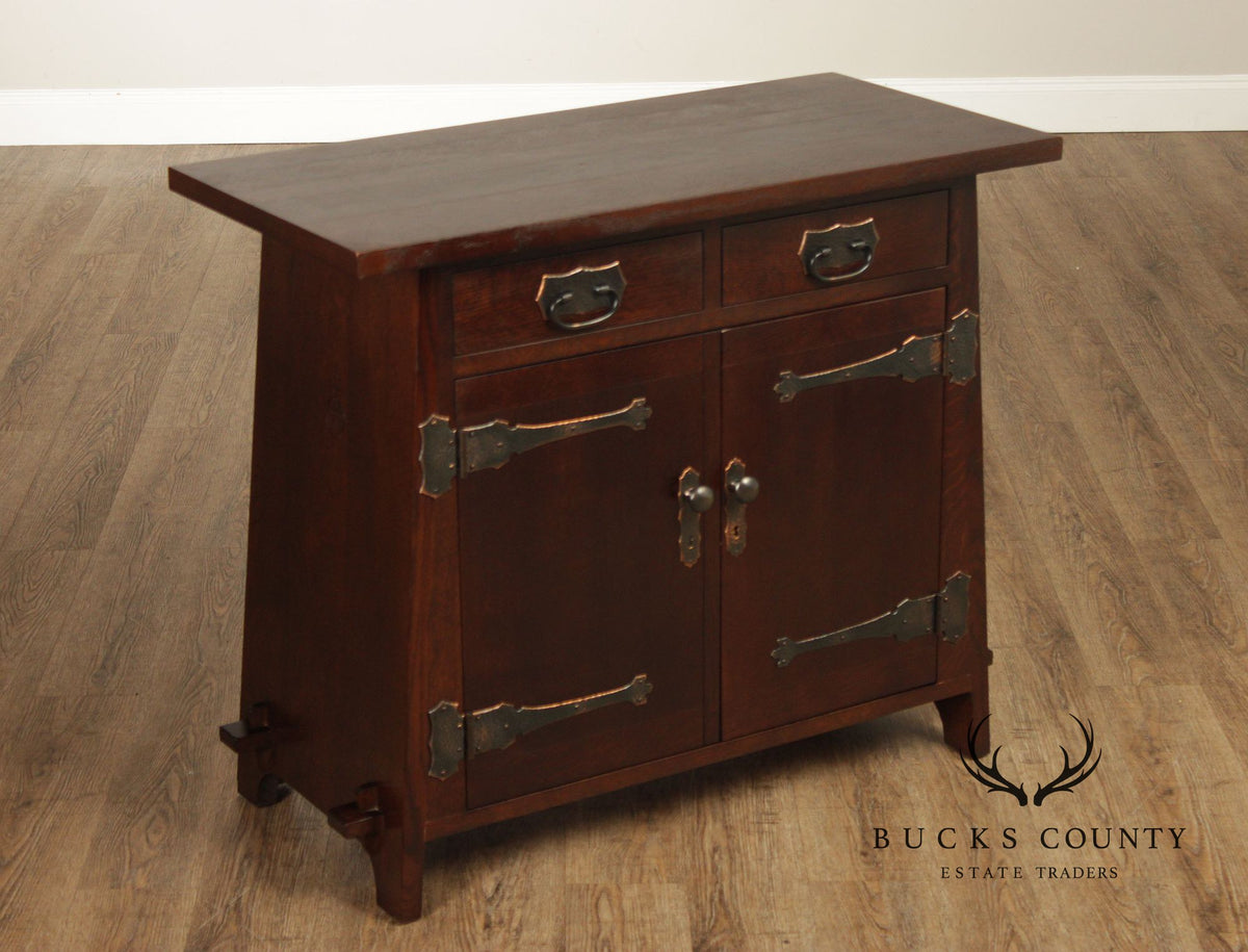 Stickley Roycroft Reissue Mission Oak Cellarette Cabinet