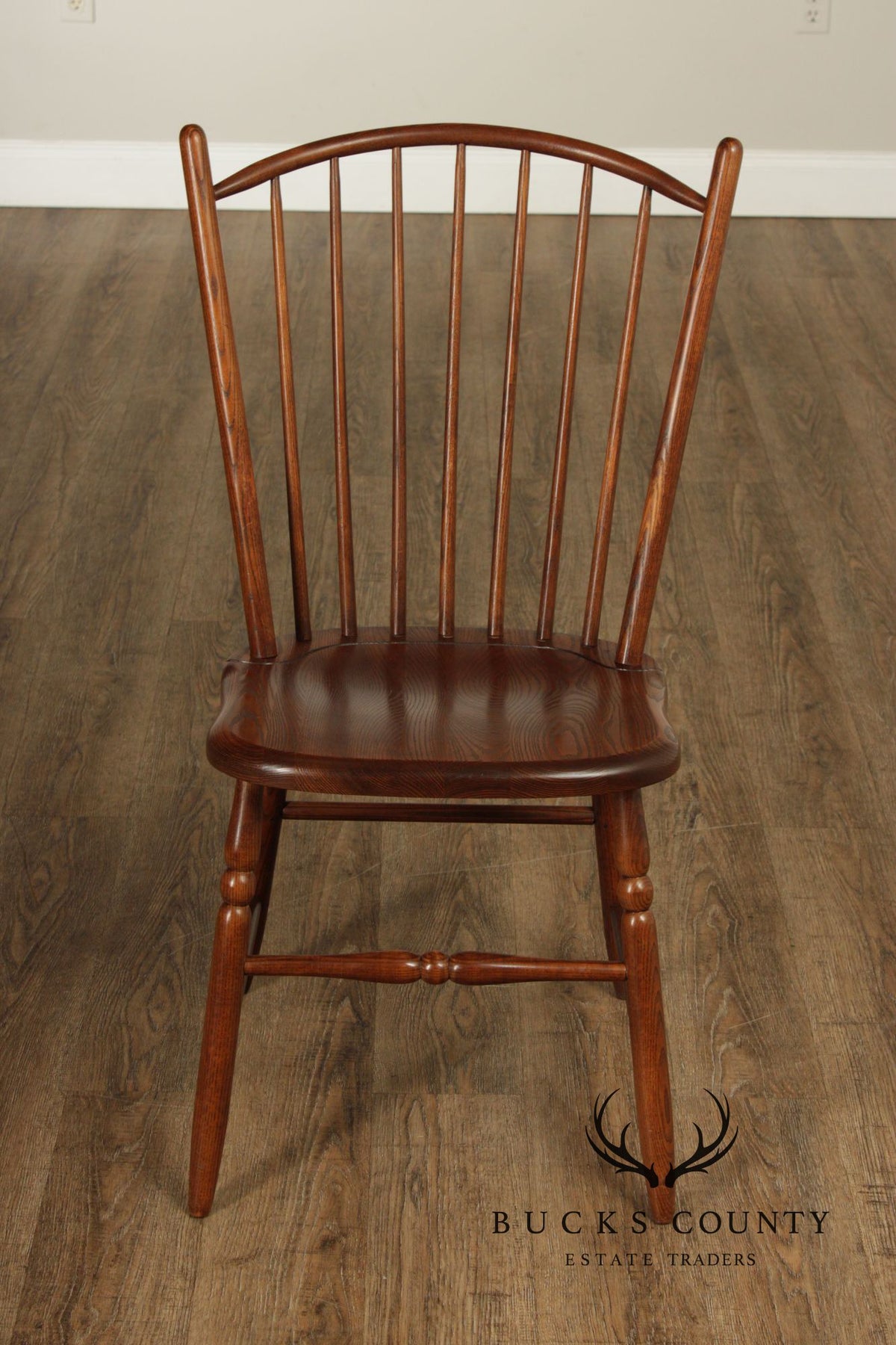 S. Bent Bros. Pair of Oak Windsor Side Chairs