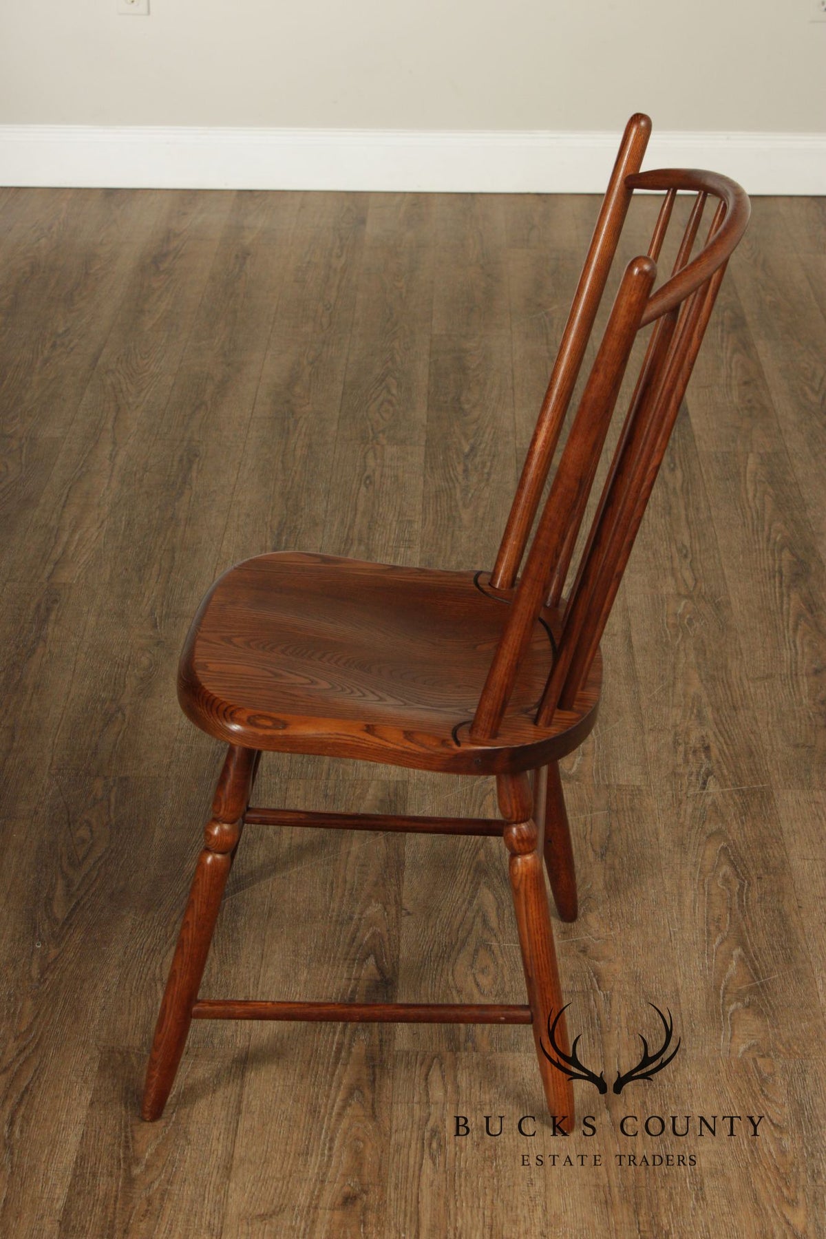 S. Bent Bros. Pair of Oak Windsor Side Chairs