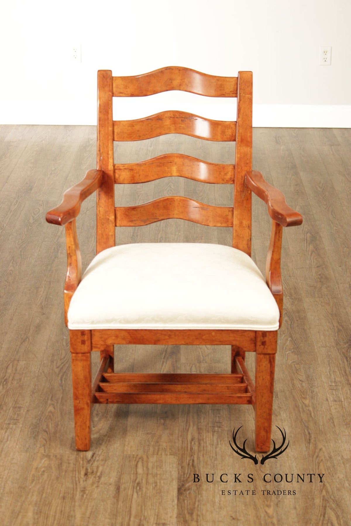 Bausman Set Of Six French Country Provincial Ladder Back Dining Chairs
