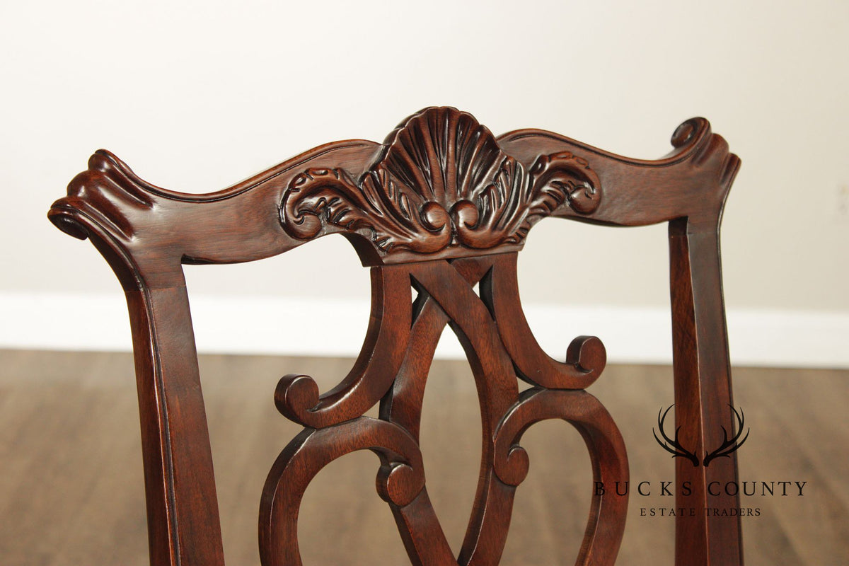 Pennsylvania Classics Set Of Four Chippendale Style Mahogany Dining Chairs
