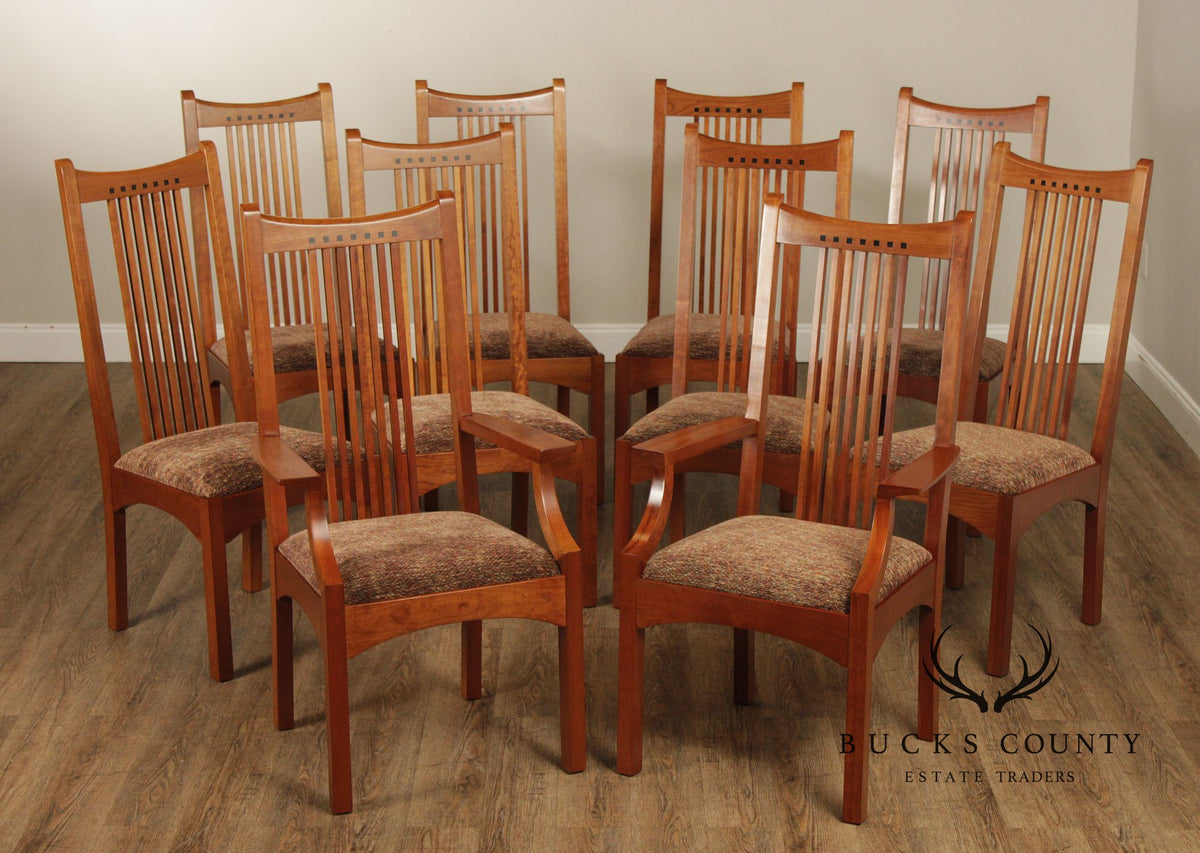 Stickley 21st Century Collection Set Of 10 Cherry Dining Chairs