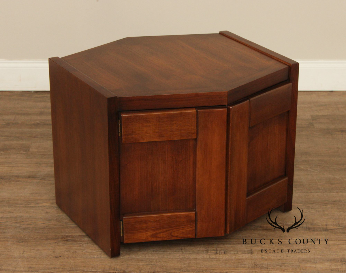 Lane Furniture Mid Century Modern Walnut Cabinet End Table