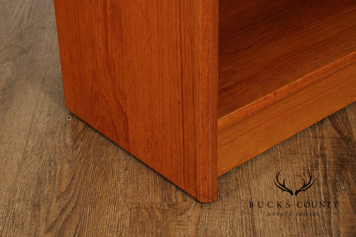 Danish Modern Teak Open Low Bookcase