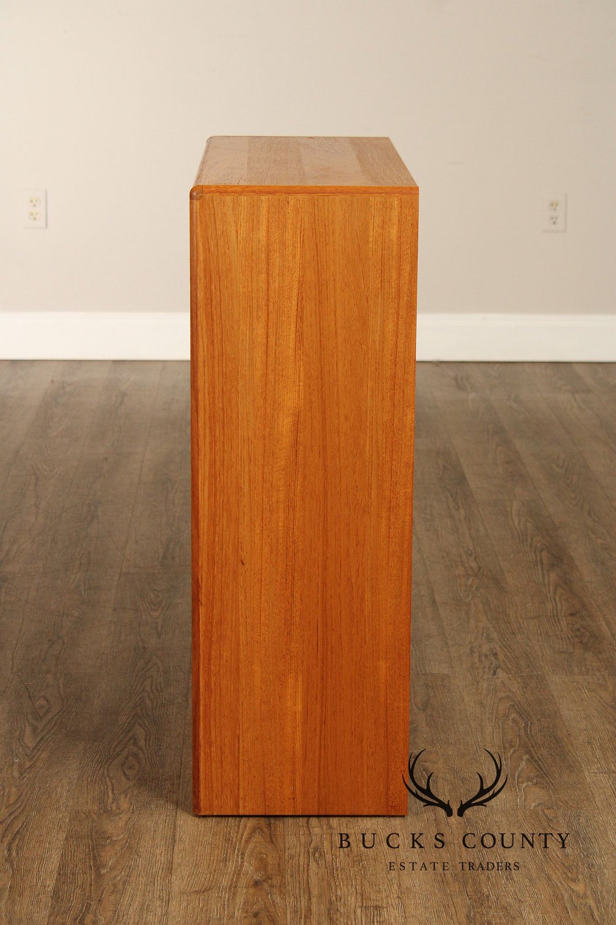 Danish Modern Teak Open Low Bookcase